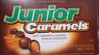Suhkur ja toitained sees Junior caramels