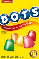 Cantidad de azúcar en Dots, Assorted Fruit Gumdrops