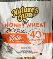 入っている砂糖の量 Nature’s Own Life Honey Wheat Keto Bread