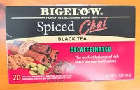 Quantité de sucre dans Spiced Chai Decaffeinated Black Tea