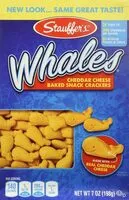 Sokerin määrä sisällä Whales snack crackers