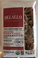 入っている砂糖の量 Organic whole wheat casarecce(twists)