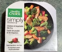 中的糖分和营养成分 Healthy choice simply steamers