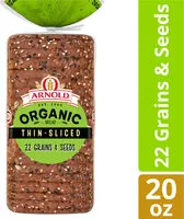 Amount of sugar in Organic 22 grains & seeds thin sliced bread