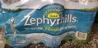 Quantité de sucre dans Zephyrhills natural spring water