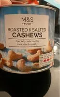 含糖量 Roasted & salted cashews