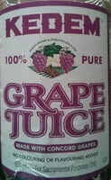 चीनी की मात्रा Concord grape juice