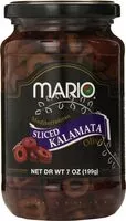 चीनी की मात्रा Foods sliced kalamata mediterranean olives