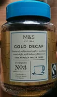 Quantité de sucre dans Gold decaf