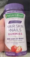 Quantité de sucre dans Advanced hair skin and nails