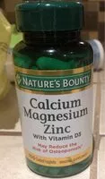 Quantité de sucre dans Calcium magnecium zinc