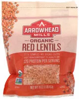 Suhkru kogus sees Organic red lentils