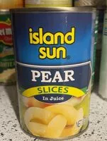 Suhkru kogus sees Pear slices in juice