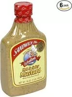 İçindeki şeker miktarı Sandwich pal hot spicy mustard