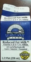 चीनी की मात्रा Reduced fat milk
