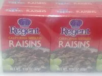 Количество сахара в California seedless raisins