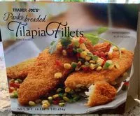 Zuckermenge drin Panko breaded tilapia fillets