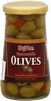 Sokerin määrä sisällä Manzanilla Olives Stuffed With Minced Pimiento