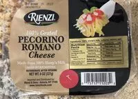 入っている砂糖の量 Pecorino Romano Cheese