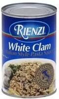 入っている砂糖の量 Rienzi, white clam italian style pasta sauce