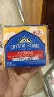 Amount of sugar in Crystal farms, fat free american cheese