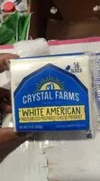 Amount of sugar in Crystal farms, white american pasteurized cheese product