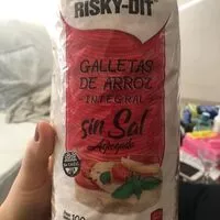 入っている砂糖の量 Galletas de arroz sin sal (agregada)