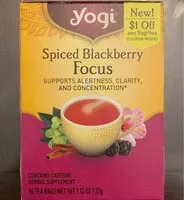 Jumlah gula yang masuk Spiced Blackberry Focus Tea