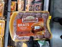 चीनी की मात्रा Cheddar & bacon flavor sausage brats, cheddar & bacon