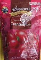 Amount of sugar in Sweetened Dried Cranberries