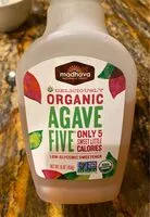 Amount of sugar in Organic agave five