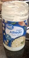 Suhkru kogus sees Classic alfredo pasta sauce