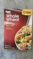 Zuckermenge drin Whole wheat rotini, whole wheat macaroni product