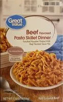 Suhkru kogus sees Beef Flavored Pasta Skillet Dinner