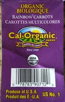 Количество сахара в Organic Rainbow Carrots