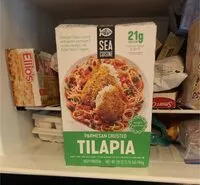 Zuckermenge drin Parmasean crusted tilapia