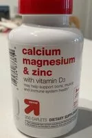 Количество сахара в Calcium magnesium and zinc