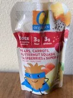 含糖量 Pears, Carrots, Butternut Squash, Raspberries, and Super Chia