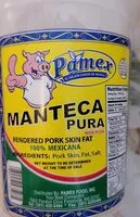 Amount of sugar in MANTECA PURA