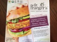Sokerin määrä sisällä Organic California Style Veggie Burgers