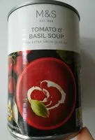 चीनी की मात्रा Tomato & basilico soup