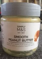 Количество сахара в Smooth peanut butter, beurre de cacahuète
