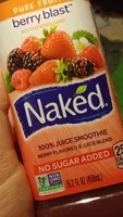 Sucre et nutriments contenus dans Naked juice