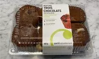 İçindeki şeker miktarı Muffins trios chocolats