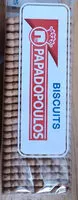 Sokerin määrä sisällä Biscuits Papadopoulos
