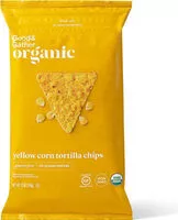 Quantité de sucre dans Yellow corn tortilla chips, yellow corn