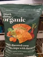 Quantité de sucre dans Veggie-flavored corn tortilla chips with flaxseeds