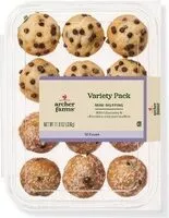 Amount of sugar in Mini muffins with blueberry & chocolate chip variety pack