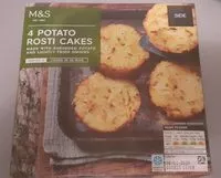 Cantidad de azúcar en 4 potato rosti cakes
