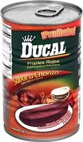 Suhkru kogus sees Refried red beans with chorizo flavor